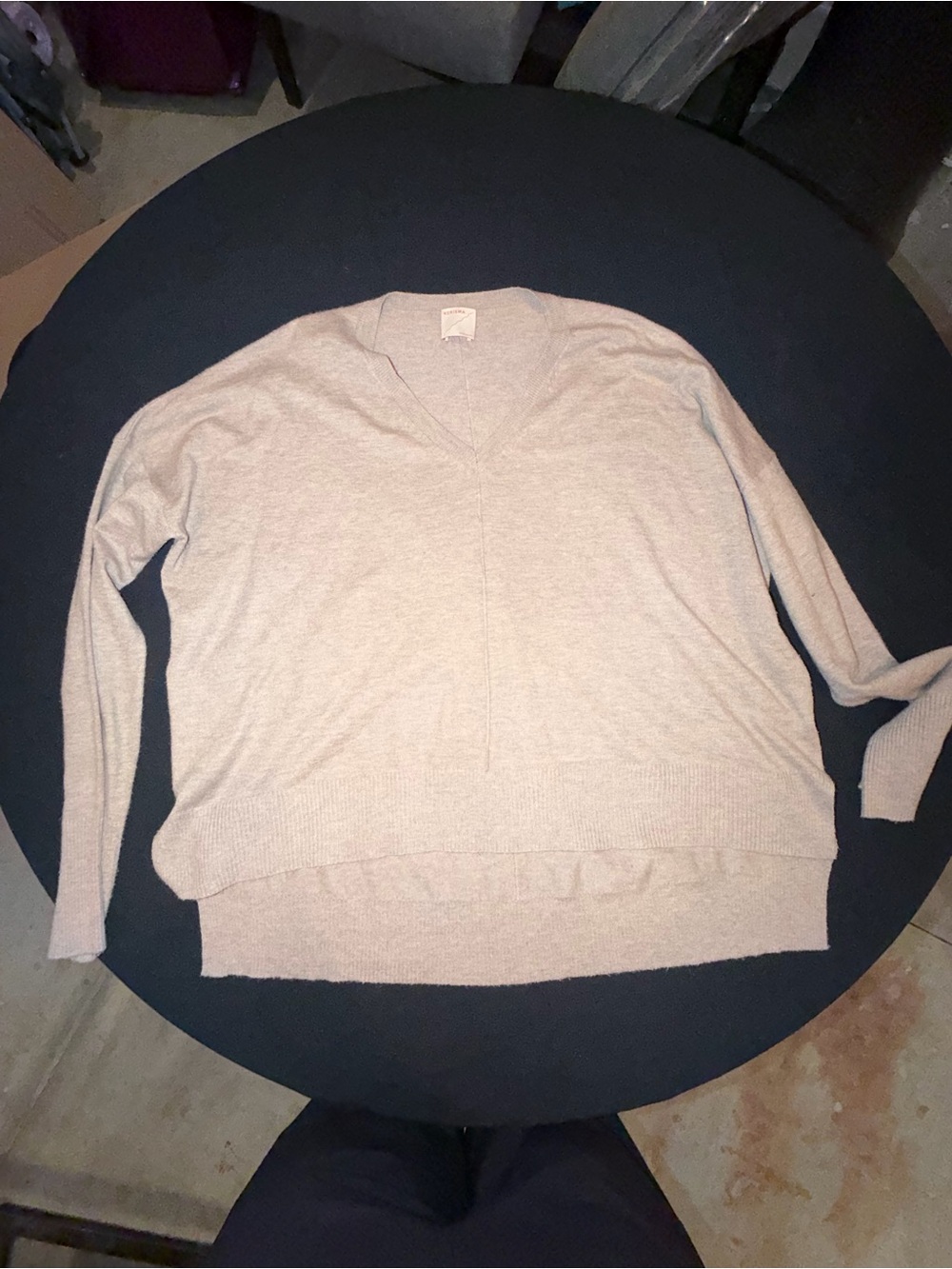 Kerisma Light Beige V-Neck Pullover Sweater